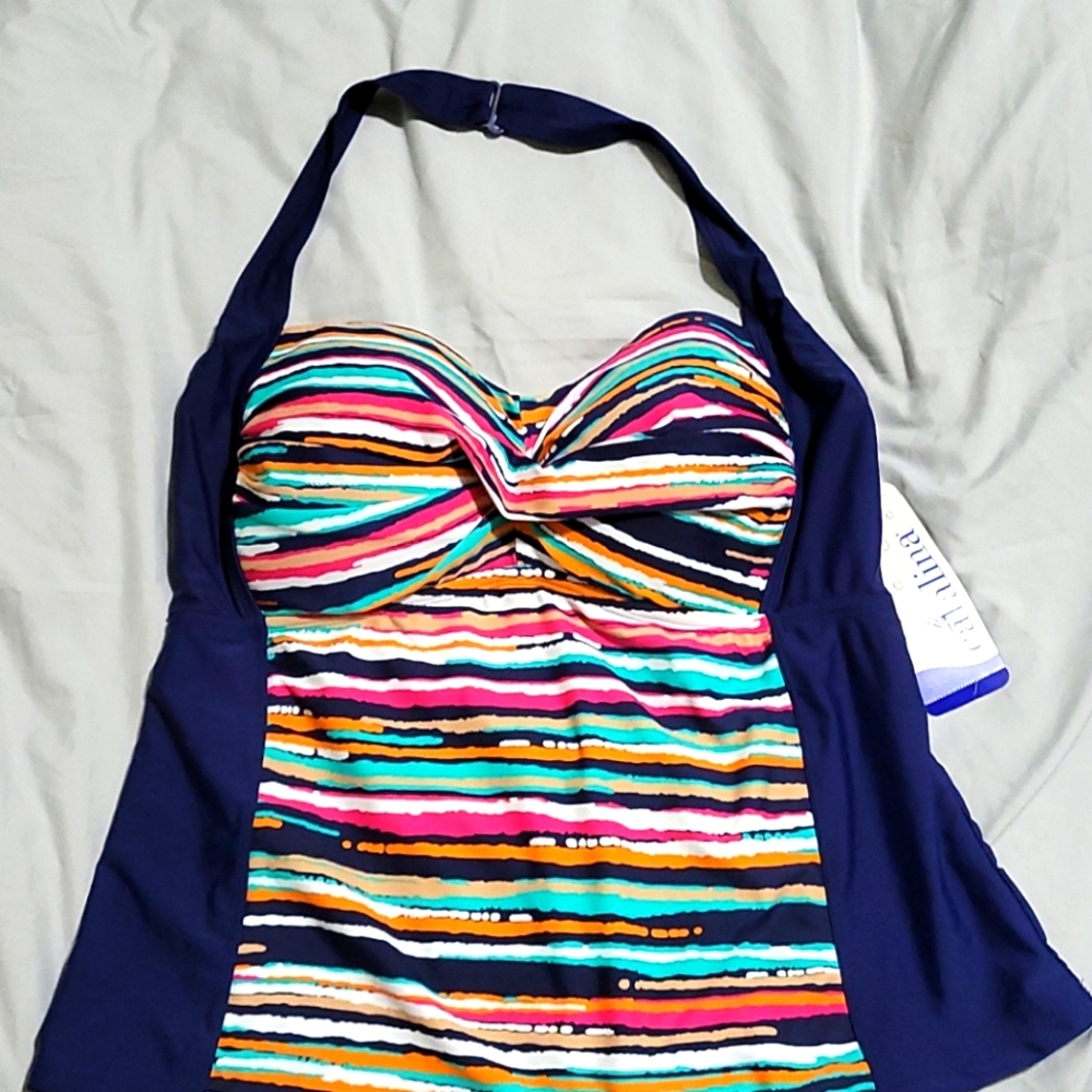 Catalina halter bathing suit top, size 2X NWT
